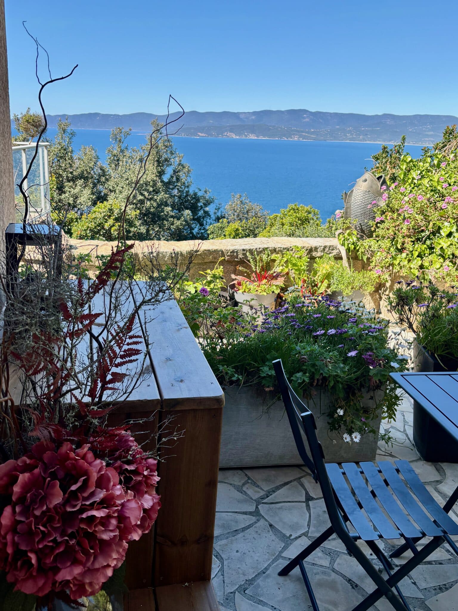 terrasse studio l'osso vue mer